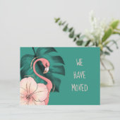 Wir haben Florida Flamingo Monstera Leaf bewegt Ankündigung (Stehend Vorderseite)