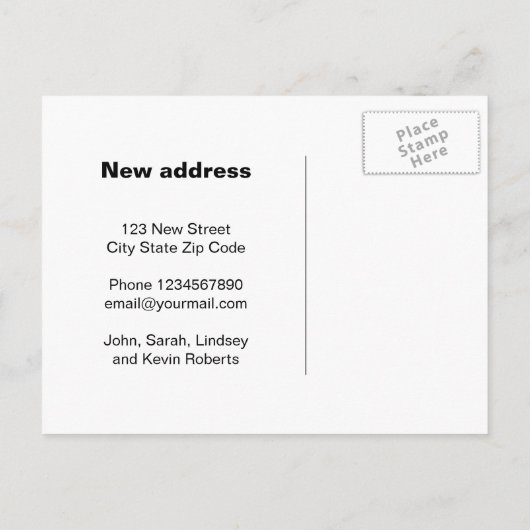 Wir haben Flugzeug verschoben Postkarten für neue  (Rückseite)