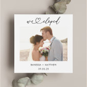 Wir haben Foto-Kalligrafie-Skript-Hochzeit Ankündigung