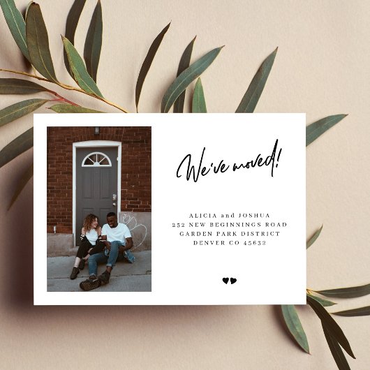 Wir haben Foto nach Maß verschoben Ankündigung