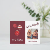 Wir haben Foto-Ornamente aus dem Haushalt verschob Ankündigungspostkarte (Stehend Vorderseite)