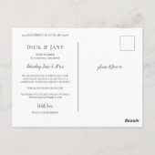 Wir haben Foto Save the Date gegossen Postkarte (Rückseite)