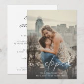 Wir haben Foto Typografie Ankündigung (Vorne/Hinten)