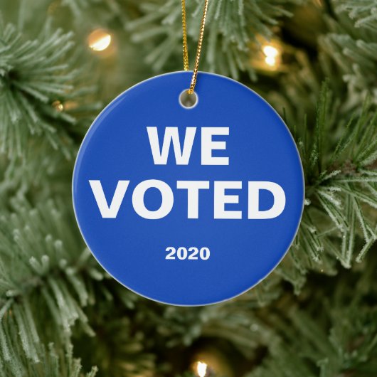 Wir haben für das Jahr 2020 eine Blaue Weiße Wahl Keramik Ornament (Baum)