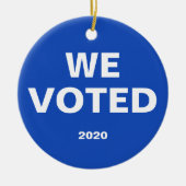 Wir haben für das Jahr 2020 eine Blaue Weiße Wahl Keramik Ornament (Vorne)