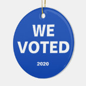 Wir haben für das Jahr 2020 eine Blaue Weiße Wahl Keramik Ornament (Links)