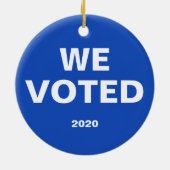 Wir haben für das Jahr 2020 eine Blaue Weiße Wahl Keramik Ornament (Hinten)
