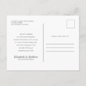 Wir haben geflohen! Modernes Foto Ankündigungspostkarte (Rückseite)