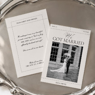 Wir haben geheiratet - Digitale Hochzeitsanzeigenk Einladung
