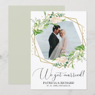 Wir haben geheiratet - Grüne Hochzeit Ankündigung