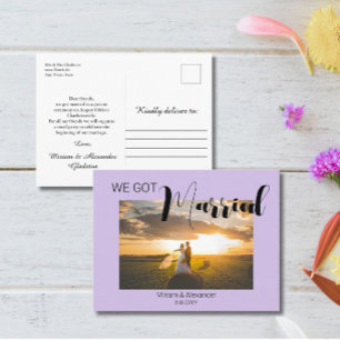 Wir haben geheiratet Hochzeitsanzeige Postkarte