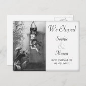 Wir haben geklatscht - Hochzeitsankündigung Vintag Ankündigungspostkarte (Vorne/Hinten)