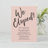 Wir haben gepflückt! Lässige Blush Post Hochzeit Einladung (Stehend Vorderseite)