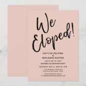 Wir haben gepflückt! Lässige Blush Post Hochzeit Einladung (Vorne/Hinten)