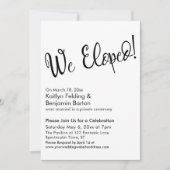 Wir haben gepflückt! Lässiges Script Post Wedding  Einladung (Vorderseite)