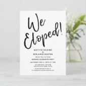 Wir haben gepflückt! Moderne Lässige Post Hochzeit Einladung (Stehend Vorderseite)