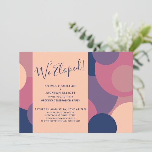 Wir haben gepflückt! Nur Empfang mit farbigen Krei Einladung (Stehend Vorderseite)