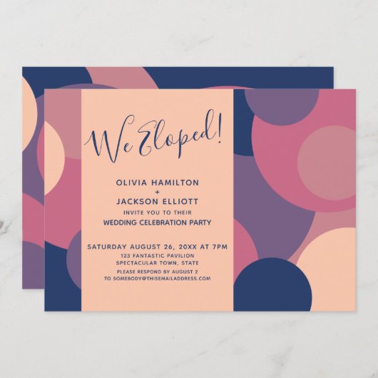 Wir haben gepflückt! Nur Empfang mit farbigen Krei Einladung (Vorne/Hinten)