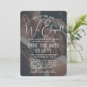 Wir haben gepflückt! QR Code Foto Overlay Hochzeit Save The Date (Stehend Vorderseite)