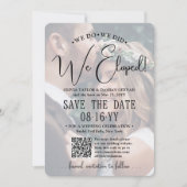 Wir haben gepflückt! QR-Code Hochzeitsempfang Save The Date (Vorderseite)
