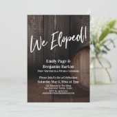 Wir haben gepflückt! Rustikaler Empfang aus Holz Einladung (Stehend Vorderseite)