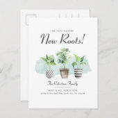 Wir haben gepottete Pflanze in Bewegung gesetzt Ankündigungspostkarte (Vorne/Hinten)