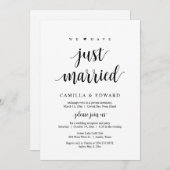 Wir haben gerade das Party der Hochzeitsfeier verh Einladung (Vorne/Hinten)