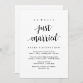 Wir haben gerade das Party der Hochzeitsfeier verh Einladung (Vorne/Hinten)