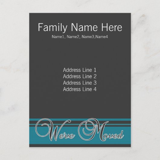 Wir haben gewechselt - Änderung der Adresse Postka Ankündigungspostkarte (Vorderseite)