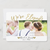 Wir haben Gold Moderne Foto Hochzeit Verlobung Einladung (Vorderseite)