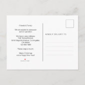 Wir haben Gold Navy Blue Foto Holiday Moving Ankündigungspostkarte (Rückseite)