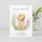 Wir haben Golden Retriever Puppy Moving Ankündigung (Stehend Vorderseite)