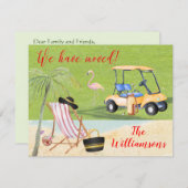 Wir haben Golf Beach Budget FLAT Move verschoben Ankündigung (Vorne/Hinten)