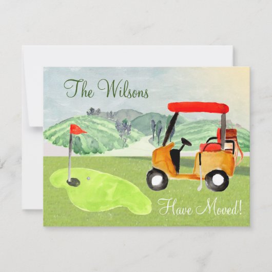 Wir haben Golf Cart-Grüntöne in Bewegung versetzt Ankündigung (Vorderseite)