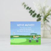 Wir haben Golf Cart mit bewegten Boxen Golf versch Ankündigungspostkarte (Stehend Vorderseite)