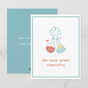 Wir haben große Chemie niedliche Flaschen Valentin Feiertagskarte