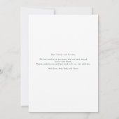 Wir haben grüne Lila Blüte neue Zuhause verschoben Ankündigung (Rückseite)