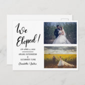 Wir haben handgeschriebenes Lässiges Zwei-Hochzeit Ankündigungspostkarte (Vorne/Hinten)