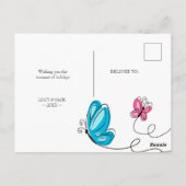 Wir haben Handgezeichneter Schmetterling Postkarte (Rückseite)