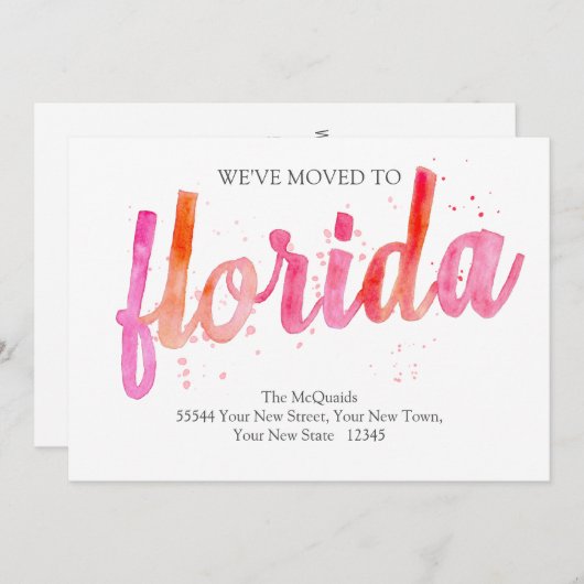 Wir haben Handschrift geschrieben Wasserfarbe Flor Ankündigung (Vorne/Hinten)