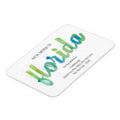 Wir haben Handschrift geschrieben Wasserfarbe Flor Magnet (Linke Seite)