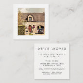 Wir haben Haus-neue Adressen-Quadrat-Visitenkarte Quadratische Visitenkarte (Vorne/Hinten)