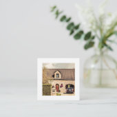 Wir haben Haus-neue Adressen-Quadrat-Visitenkarte Quadratische Visitenkarte (Stehend Vorderseite)