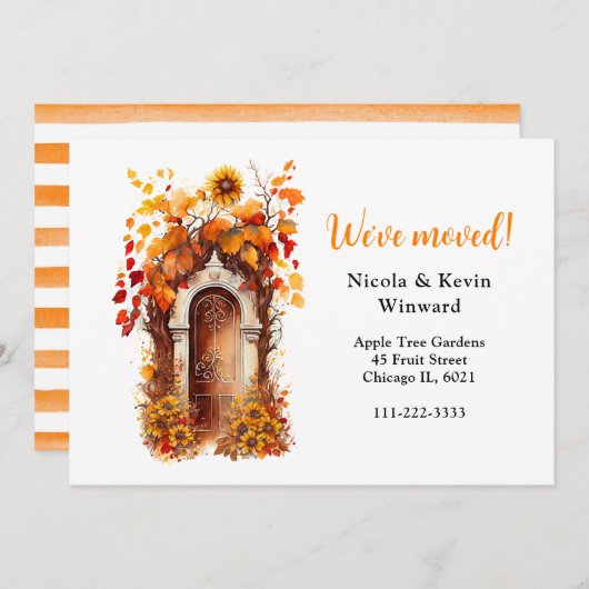 Wir haben Herbstfall Sonnenblumen Tür verschoben Ankündigung (Vorne/Hinten)