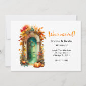 Wir haben Herbstfalltüre verschoben Ankündigung (Vorderseite)