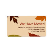 Wir haben Herbstlaub bewegt Ankündigung Adressaufkleber (Vorne)