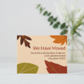 Wir haben Herbstlaub bewegt Ankündigung Postkarte (Stehend Vorderseite)