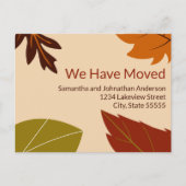 Wir haben Herbstlaub bewegt Ankündigung Postkarte (Vorderseite)
