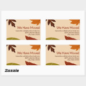 Wir haben Herbstlaub bewegt Ankündigung Rechteckiger Aufkleber (Blatt)