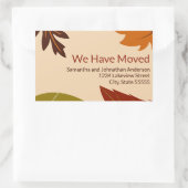 Wir haben Herbstlaub bewegt Ankündigung Rechteckiger Aufkleber (Tasche)